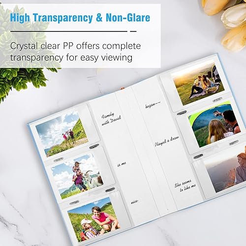 Miniatura 6 de Álbum de fotos para cámara Fujifilm Instax Mini, cubierta de cuero, 180 bolsillos, álbum de fotos de 2 x 3 con espacio de escritura para cámara