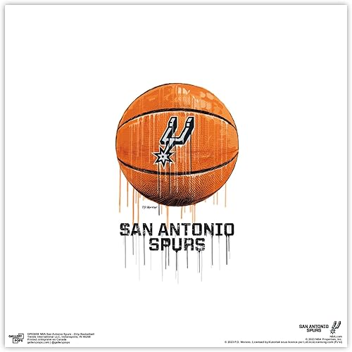 Trends International Gallery Pops NBA San Antonio Spurs - Arte de pared de baloncesto por goteo, versión sin marco, 12 x 12 pulgadas