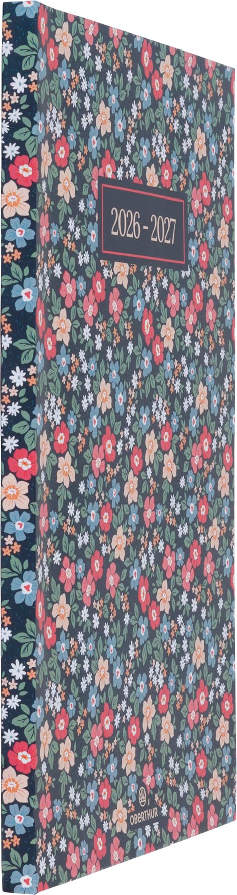 Oberthur Agenda Semainier Chelsea 17 x 24,5 cm Septembre 2026 Août 2027 Fleurs Champêtres