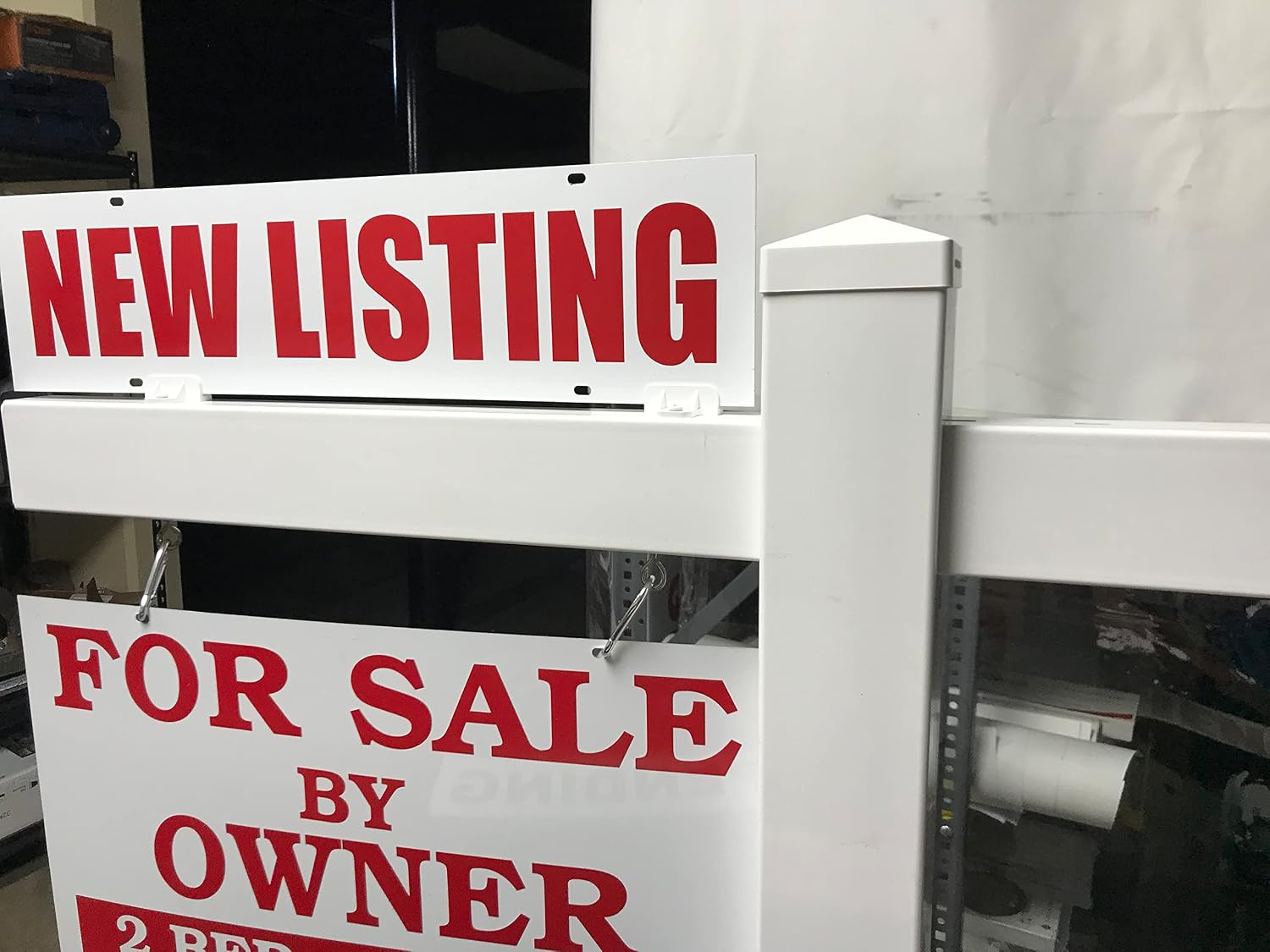 Yard Signs 8 Pack Premium Aluminum Sign Rider 6inch x 24inch For Sale, Comming Soon, Open House, Listing, Sold, Price Reduced, Sale Pending, Lot Pre-Printed Double Side, Ship Same Day (8RDRSIGN1EACH)
