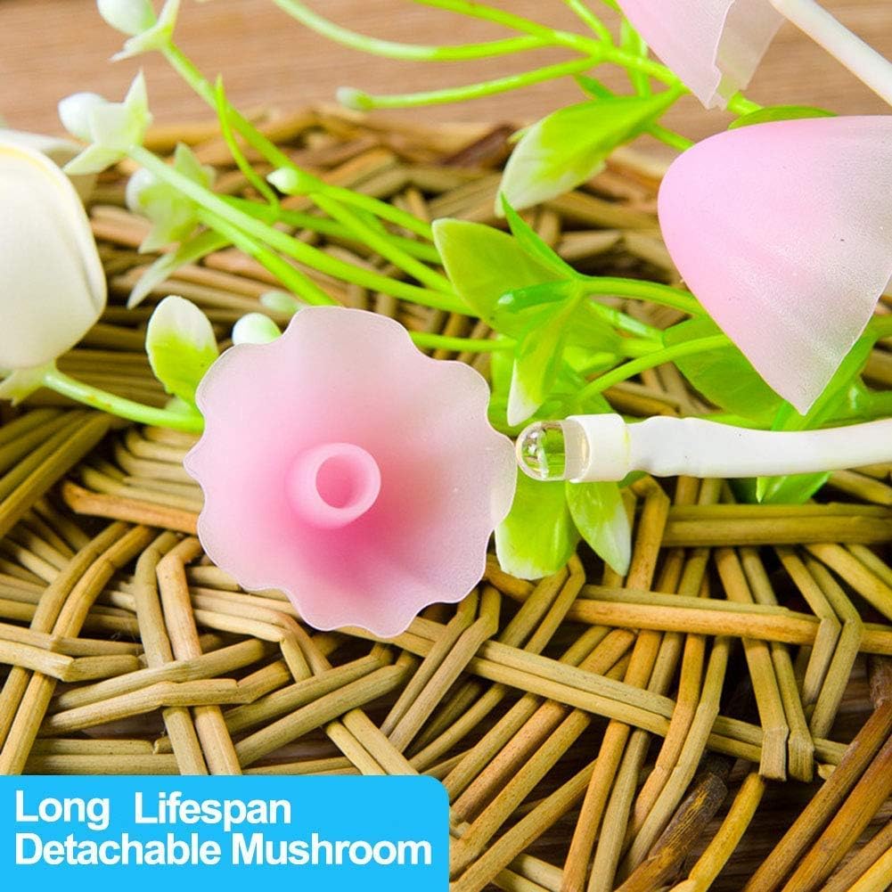 [2 Pack] UTLK Plug-in Flower LED Mushroom Night Light Lamp with Dusk to Dawn Sensor,Cute Plug in LED Bed Cute Mushroom Nightlight Night lamp Wall Light Baby Night Lights for Kids Children