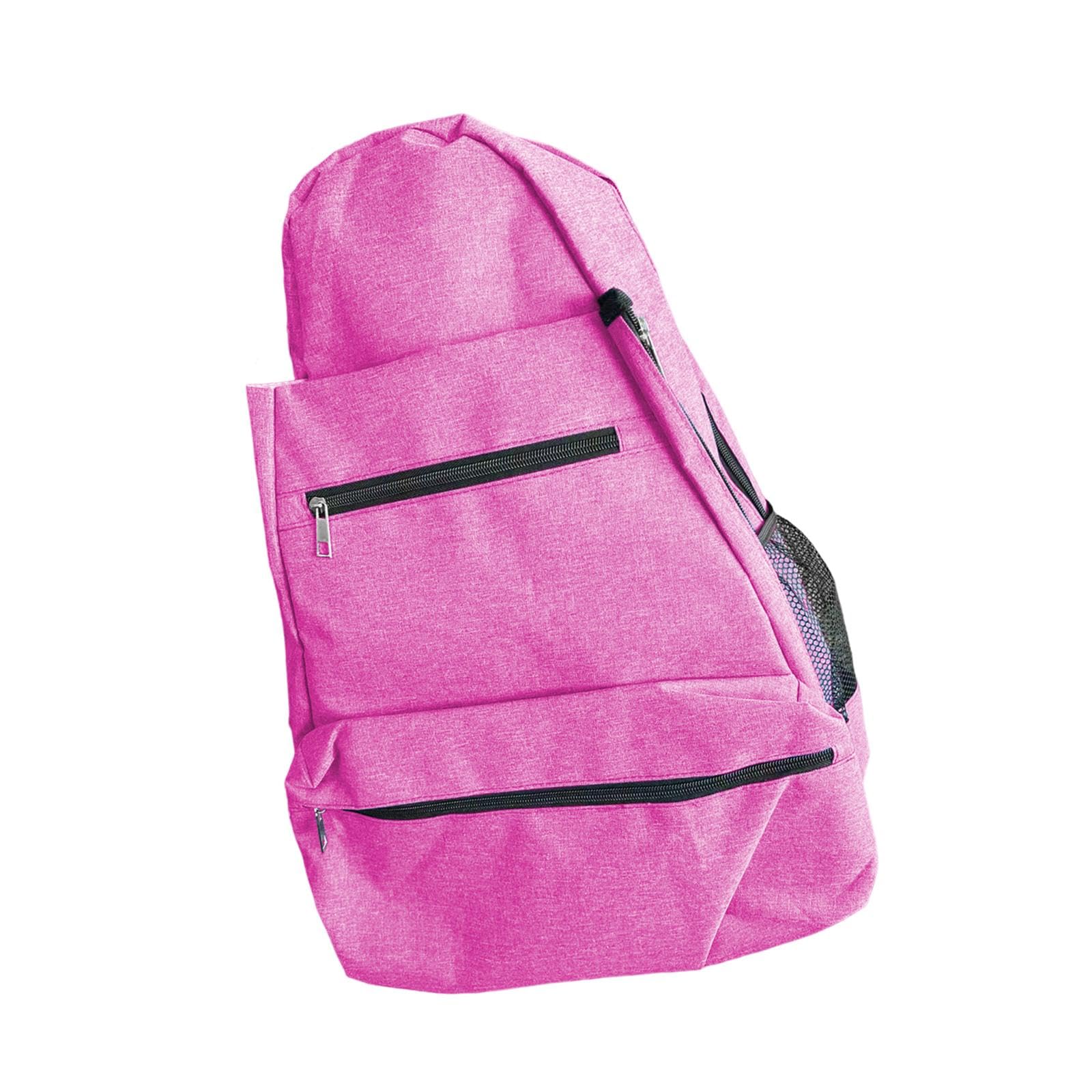 Tennis Racket Shoulder Bag with Shoe Compartment Portable Badminton Backpack Rose red-image-12