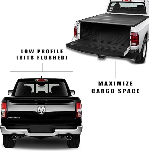 Miniatura 5 de Armordillo USA 7162235 CoveRex TFX Series - Cubierta rígida de tres pliegues para caja de camioneta de perfil bajo, se adapta a Dodge Ram 1500