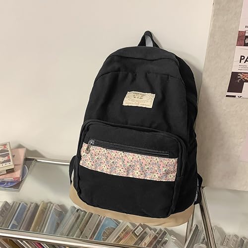 Miniatura 3 de Teclado Mochila Kawaii Casual Libreras Linda Bolsa Ligera para Portátil Mochilas de Viaje, Negro, Estándar, Moda Casual