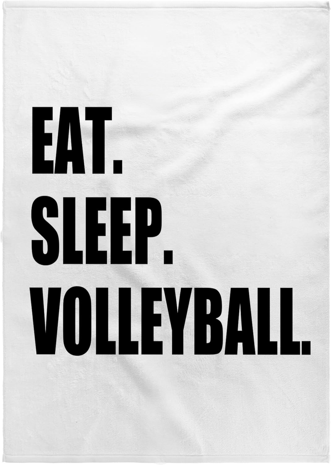 3dRose Eat Sleep Volleyball - Black Text - Beach Volley Ball Player Sport Fan 22x30 Bath Hand Pool Towel