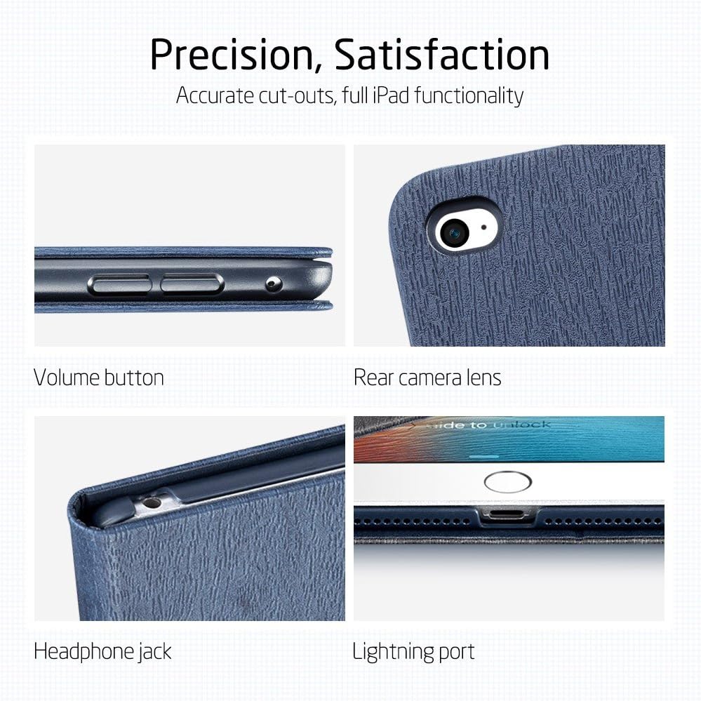 ESR Simplicity Series Stand Case for The iPad Air 2, [Multi-Stand View Angles] [Auto Wake/Sleep Function] Compatible for The iPad Air 2(Knight)