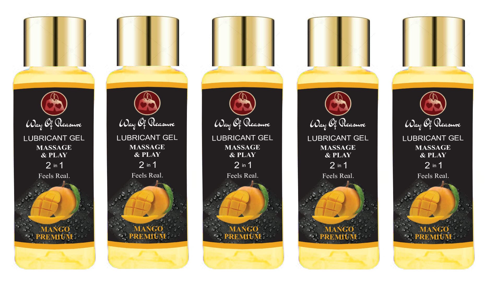 Flavor Lube Lubricant Gel Water Based Massage Gel Non-Sticky Mango Flavor Pack Of 5-image-23