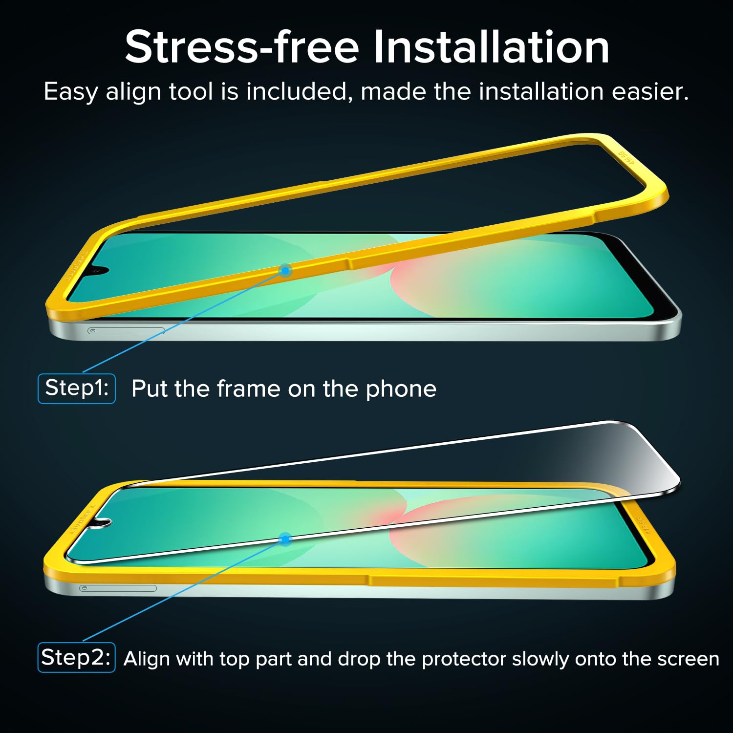 iVoler Pellicola Vetro Temperato per Samsung Galaxy A26 5G, con Strumenti di Installazione, Pellicola Protettiva Anti Graffio, Durezza 9H, HD Trasparente, Senza Bolle, 2 Pezzi