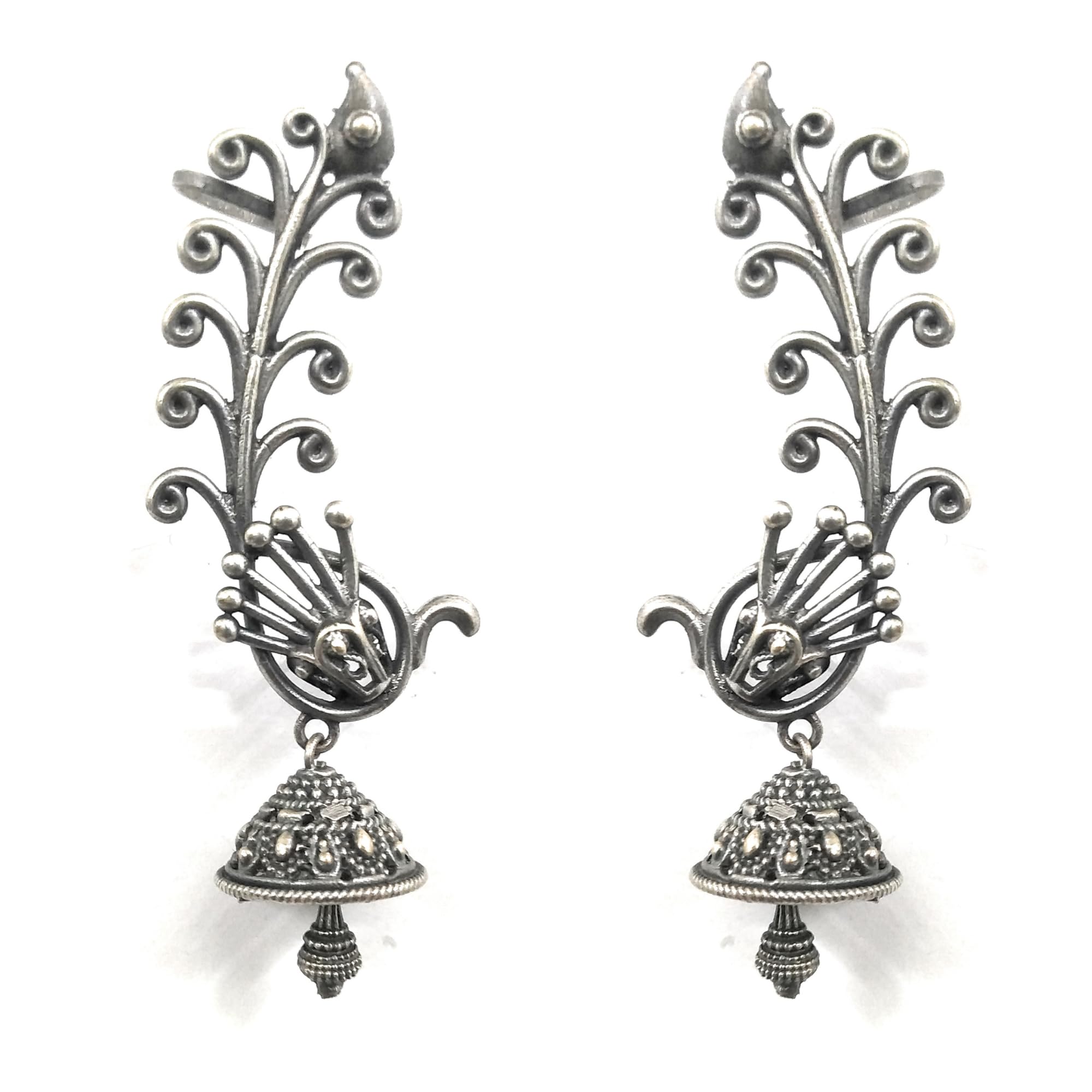 Dulcett India Ear Cuffs Earrings For Women & Girls Silver Earcuffs Earrings For Women & Girls Oxidised Silver Ghunghru Earrings With Earrcuffs For Women And Girls Handmade Earcuffs Earrings For Women (B0CJ58ZD24) Amazon Price History, Amazon Price Tracker
