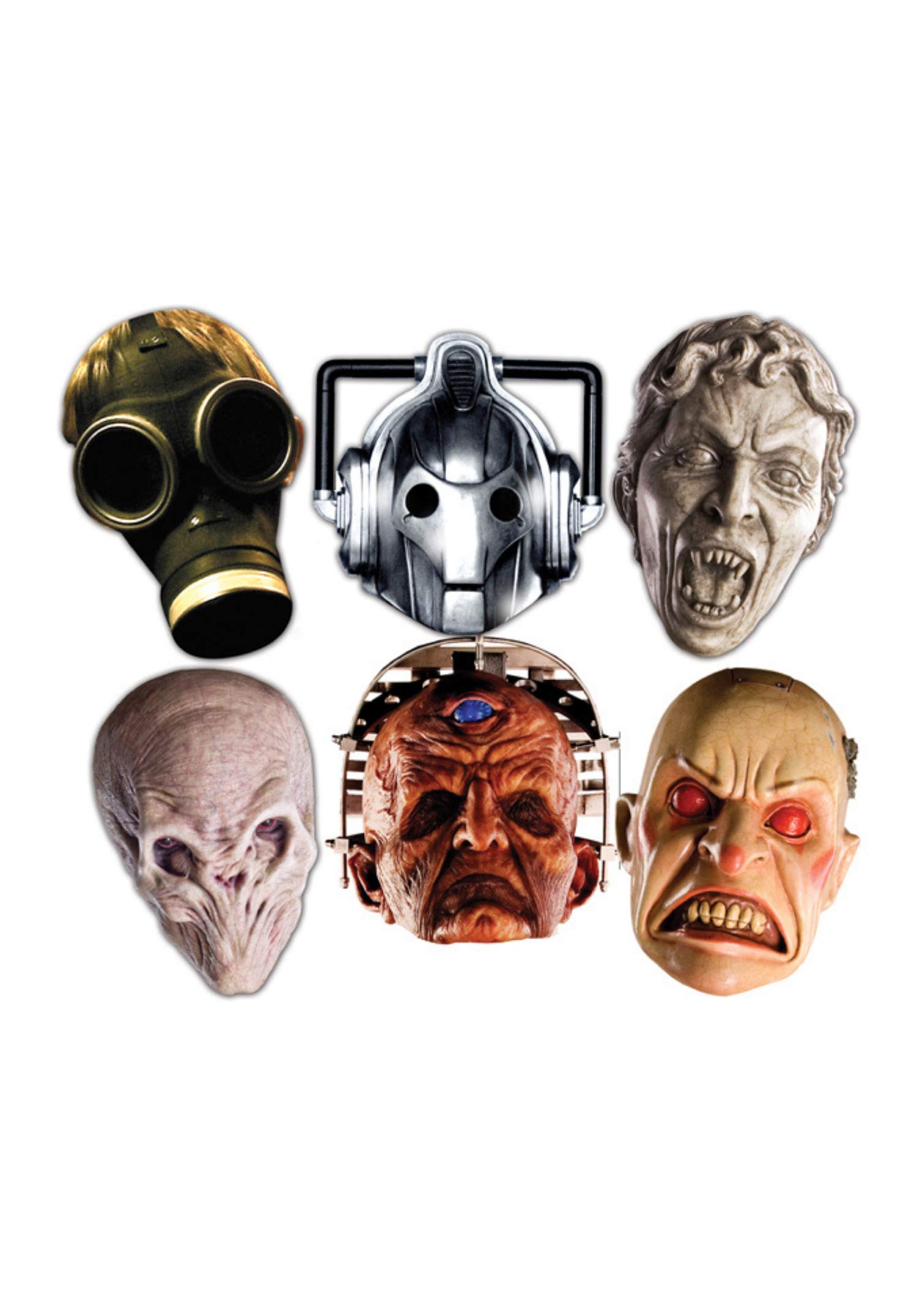 Doctor Who SMP70 Cyberman/Smiler/Davros/Weeping Angel/Empty Child/Silent Doctor Who Monster Halloween Masks Party Mask