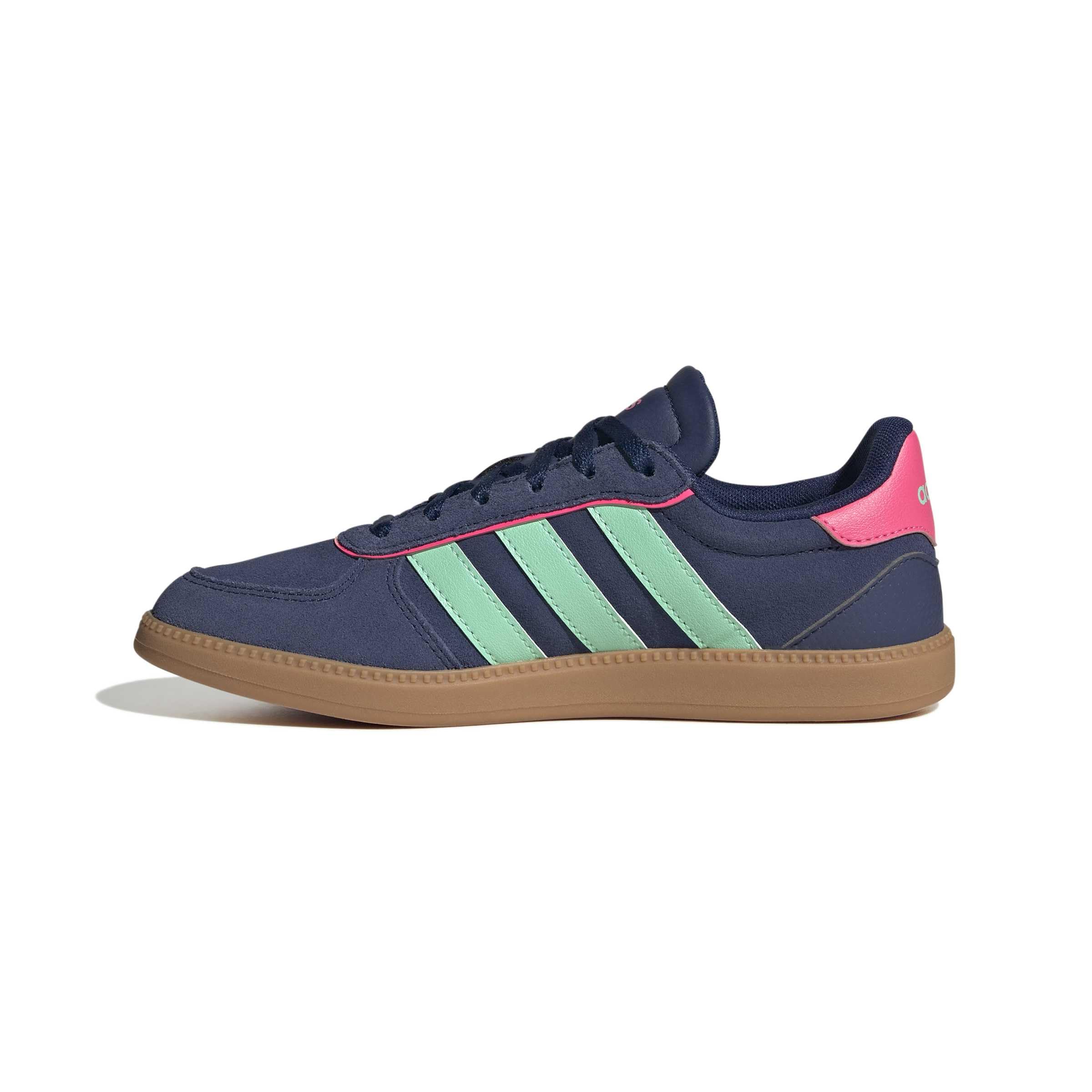 adidas Unisex Kids Breaknet Sleek Junior Shoes, Dark Blue/Pulse Mint/Lucid Pink, 5.5 UK