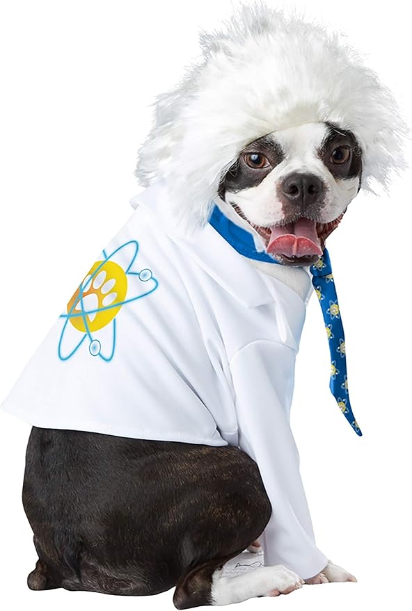 Disfraz de Perro Al-Bark Einstein Doctor, XS, Blanco/Azul miniatura 2