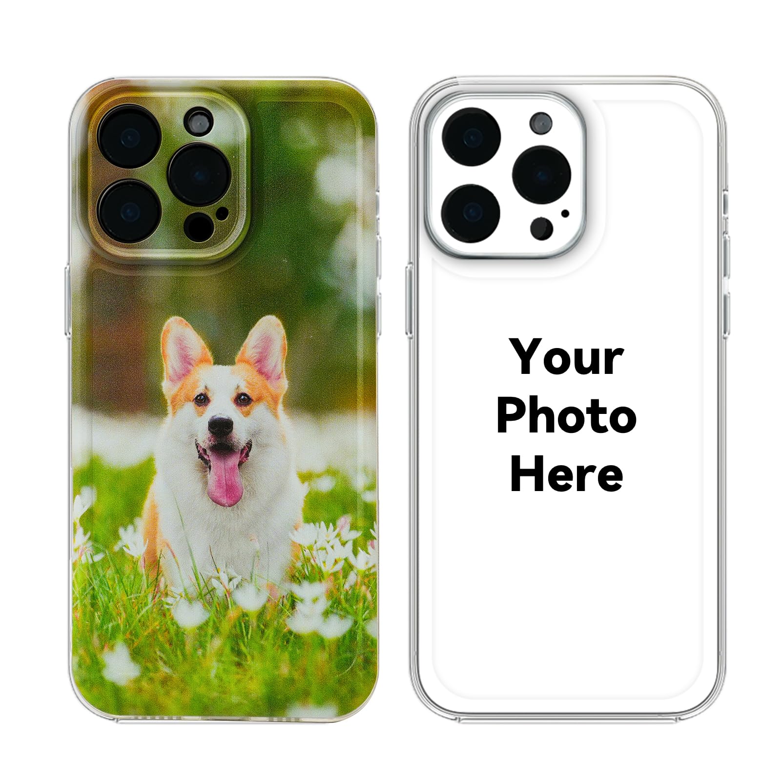 Custom Pictures Phone Case for iPhone 17 16 15 14 12 13 11 X XS Pro Max Air , customized personalized Birthday gifts Transparent TPU matching phone