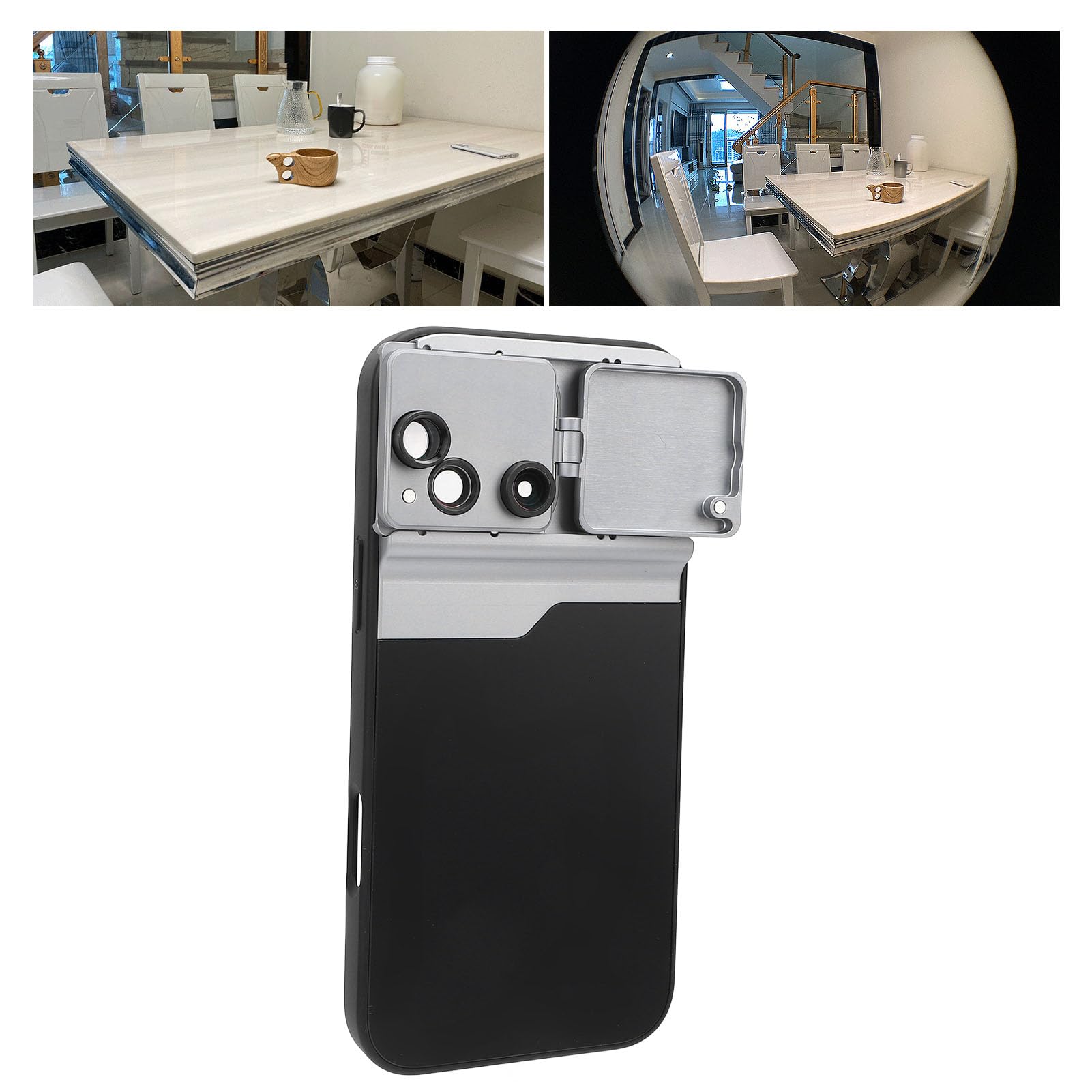 Zestaw Obiektywów do Aparatu Telefonicznego z Etui do Teleobiektywu 16 Pro Max 2X 10X Makro 0,35X 180 Stopni Obiektyw Typu Rybie Oko
