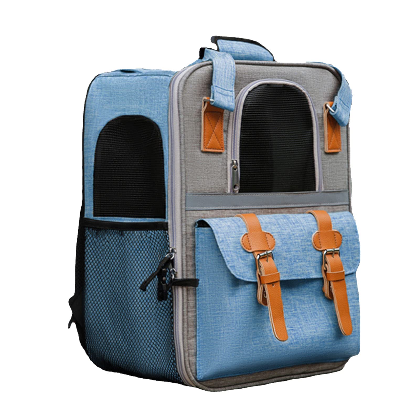 Borsa Zaino per Animali Domestici, Zaino per Gatti Comodo e di Grande capacità per i Cani in Movimento (BLUE)