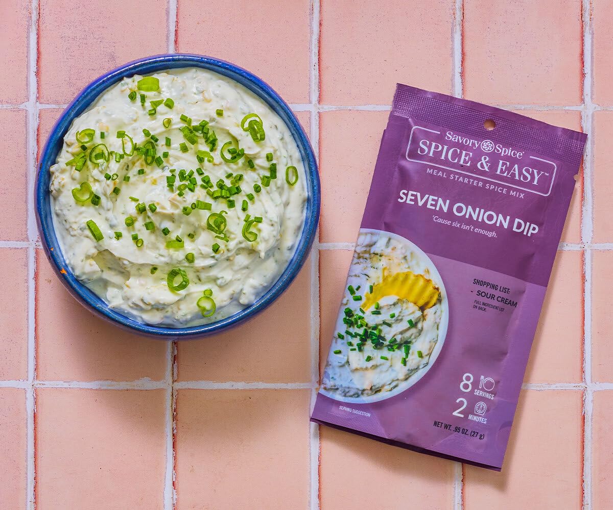 Savory Spice Seven Onion Dip Spice Easy 0 95 oz - French Onion-Style Dip Mix Seasoning Packet Just — view 4