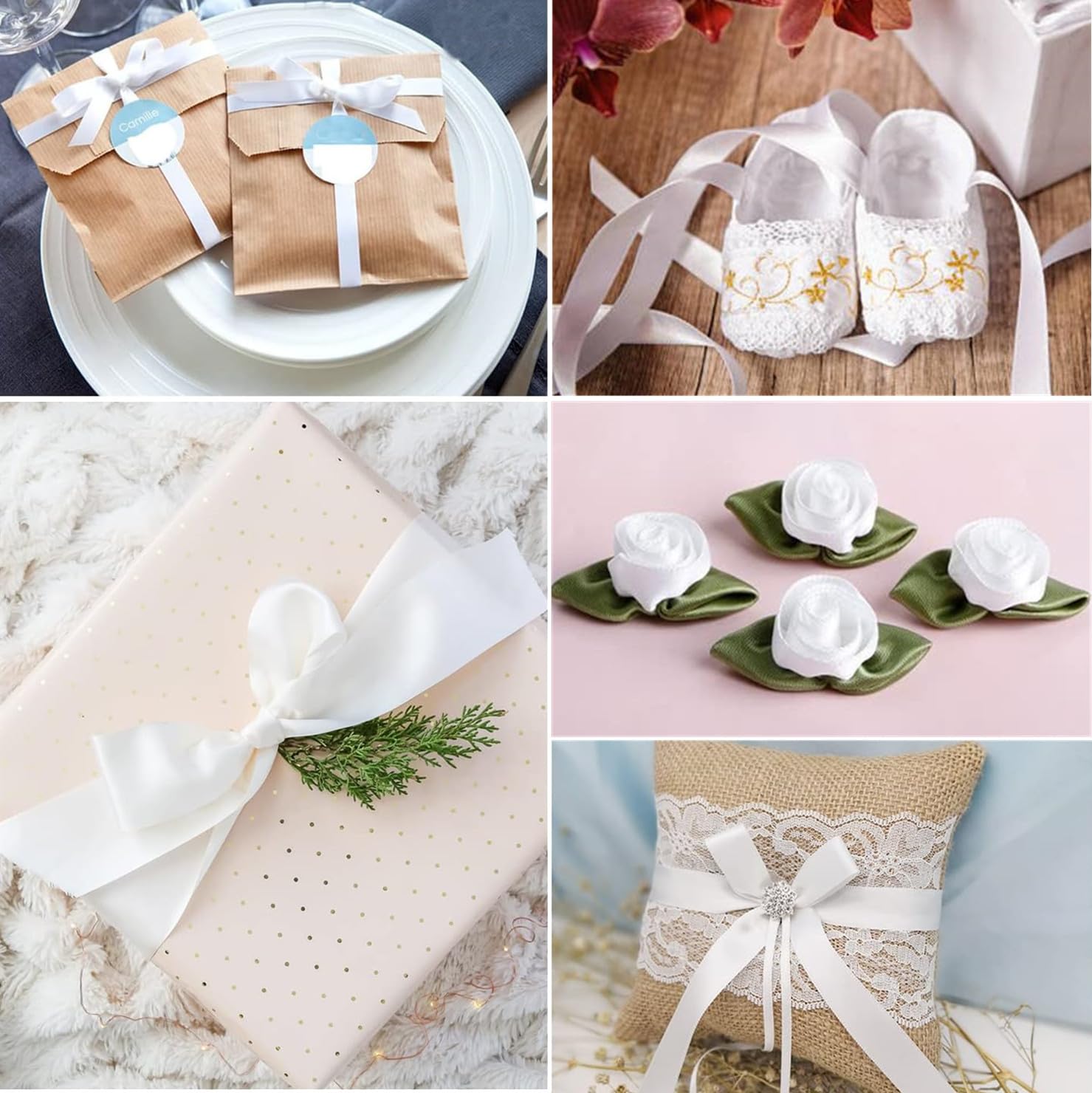 QUARKZMAN 15mm 33 Yard (30m)/99ft Ruban Satin Grosgrain Fin Solide