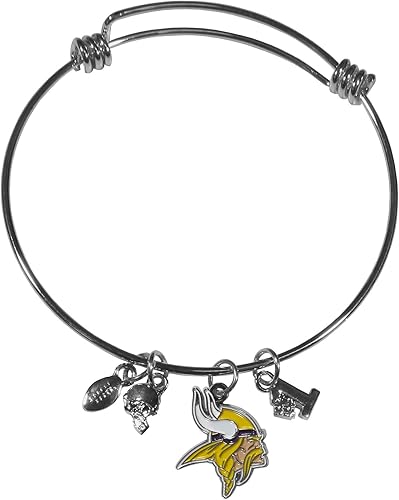 Vista 64 de Siskiyou Sports NFL womens Dangle Earrings and Charm Bangle Bracelet Set