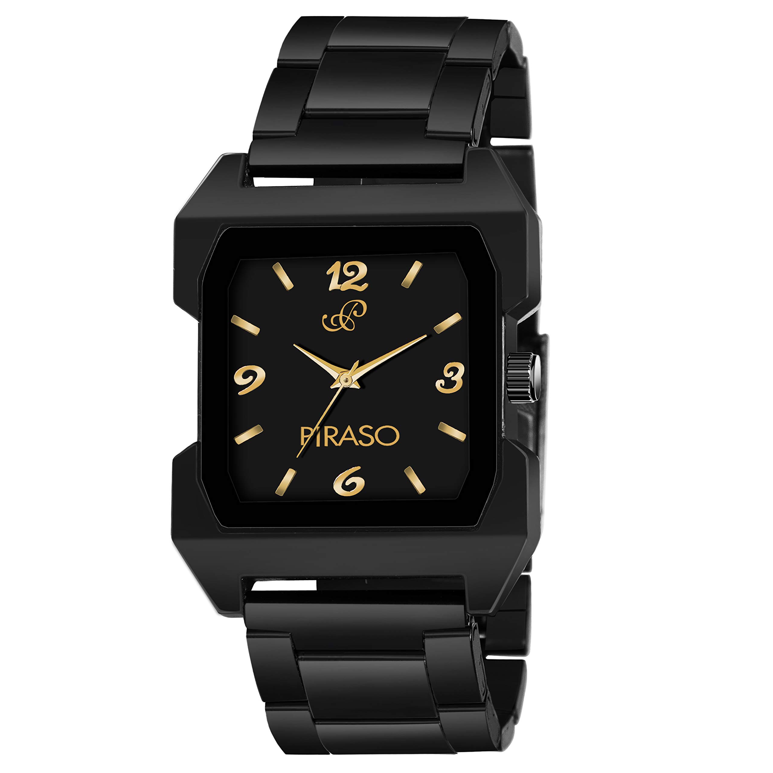 PIRASO Analogue Mens Watch (Black Dial Black Colored Strap) (B08PSM9HDX) Amazon Price History, Amazon Price Tracker