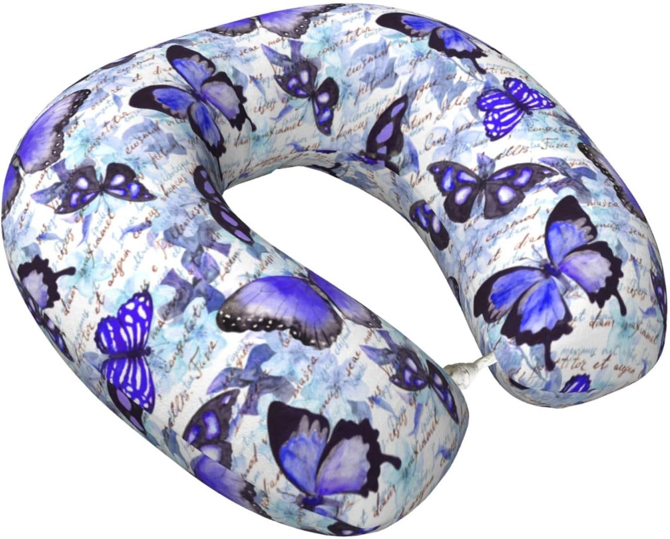 Butterflies Travel Pillow Memory Foam Neck Pillow, Travel Essentials Airplane Pillow, Neck Pillow for Traveling/Sleeping, Travel Accessories for Women Men