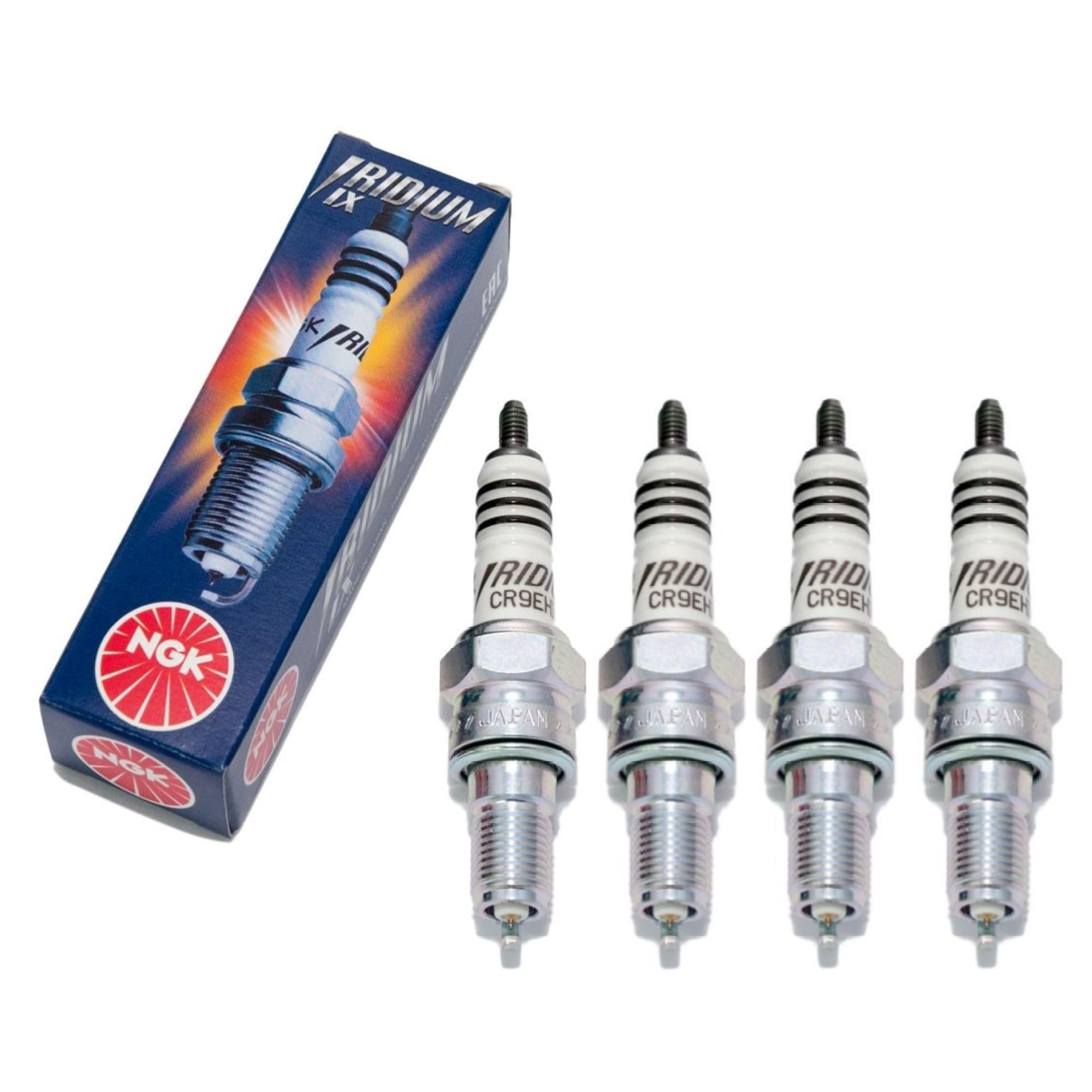 Spark Plug Set 4 Pieces NGK Iridium CR9EHIX-9 for Daelim Honda
