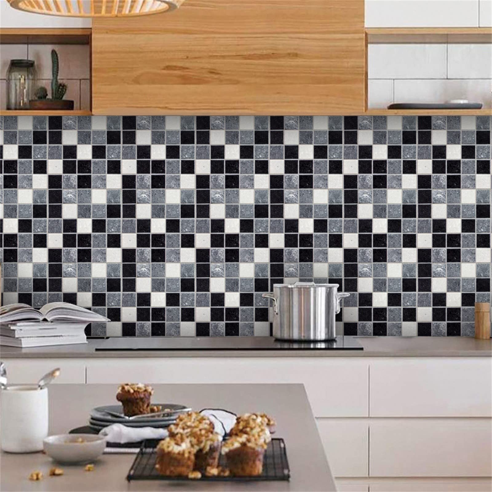 Decoracion Pared Azulejos Adhesivos Art3d - 10 Hojas 30x30cm (12x12\, image size:1600x1600