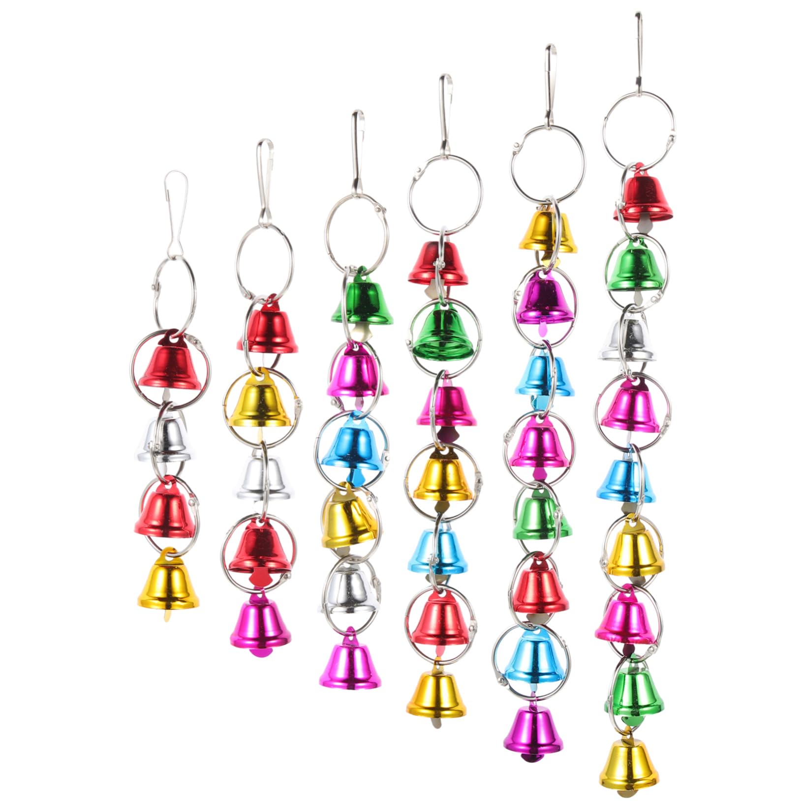 Yardwe 12piezas Campanas para Aves Juguetes Colgantes para Periquitos y Diversión para Decoración De Jaula y Juguetes De Masticar