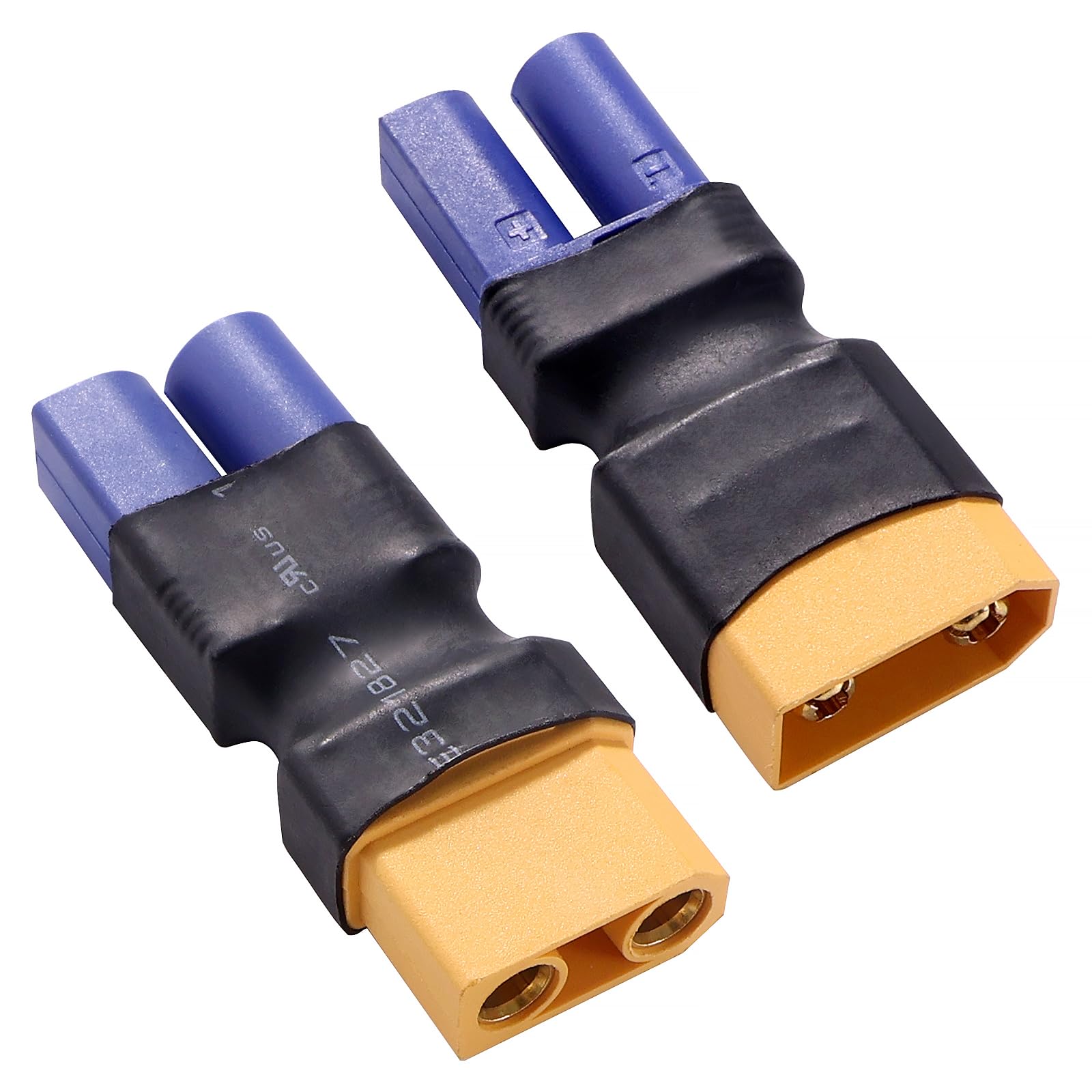Lyeteung 2 PCS XT90 to EC5 Adapter, EC5 Male/Female to XT90 Male/Female Plug Connector, for RC LiPo Battery