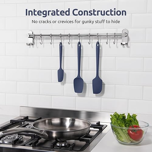 Miniatura 9 de U-Taste Juego de espátulas de silicona para hornear: 480ºF de alta resistencia al calor, raspador de cocina de goma flexible de grado alimenticio,