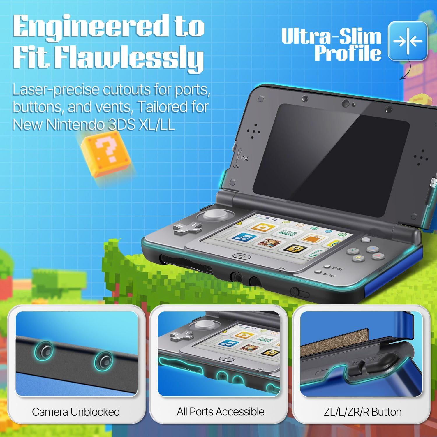 Amazon.com: TNP Protective Case Compatible with Nintendo NEW 3DS