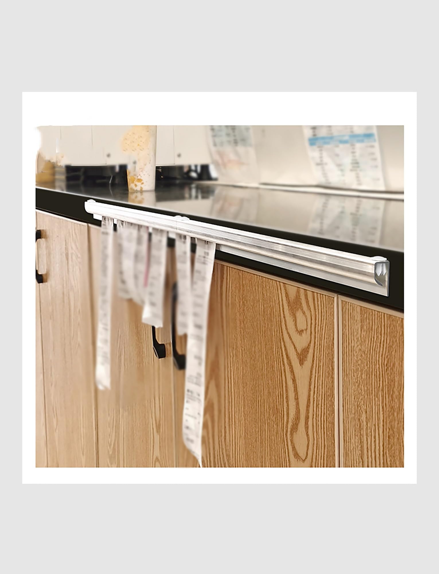 Titular de boletos aleación aluminio | Titular de boletos de 20-120 cm: organizar pedidos en restaurantes(80cm)