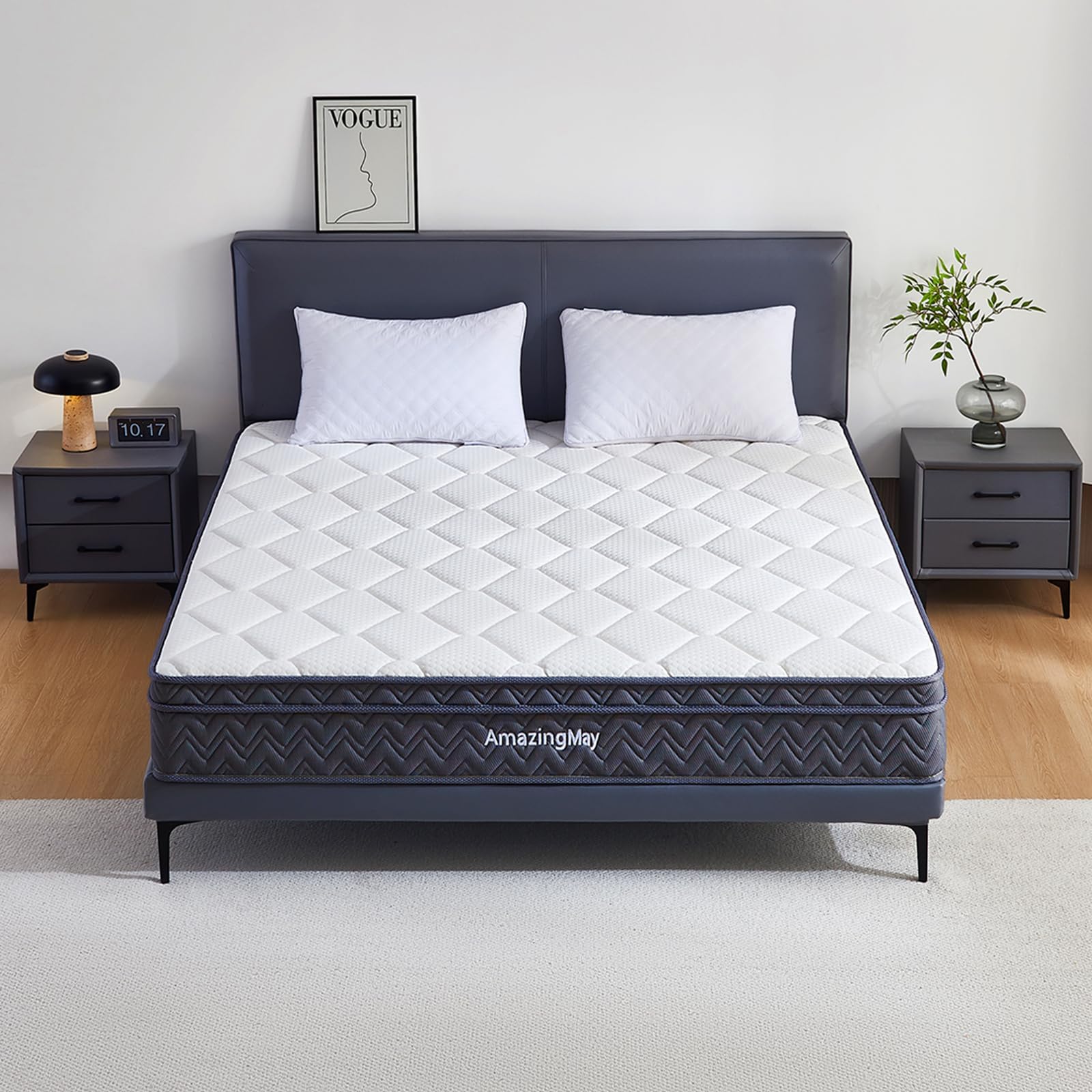 Full Size Mattress, 10 Inch Hybrid Mattress in a Box with Gel Memory Foam, Individually Wrapped Pocket Spring, Soft and comforatable,Pressure Relief,CertiPUR-US