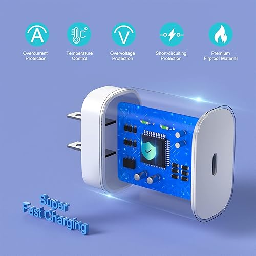 Miniatura 7 de Costyle - Bloque de carga USB C, paquete de 3 unidades de 25 W, cargador súper rápido tipo C, compatible con iPhone 15141312 Mini11 Pro