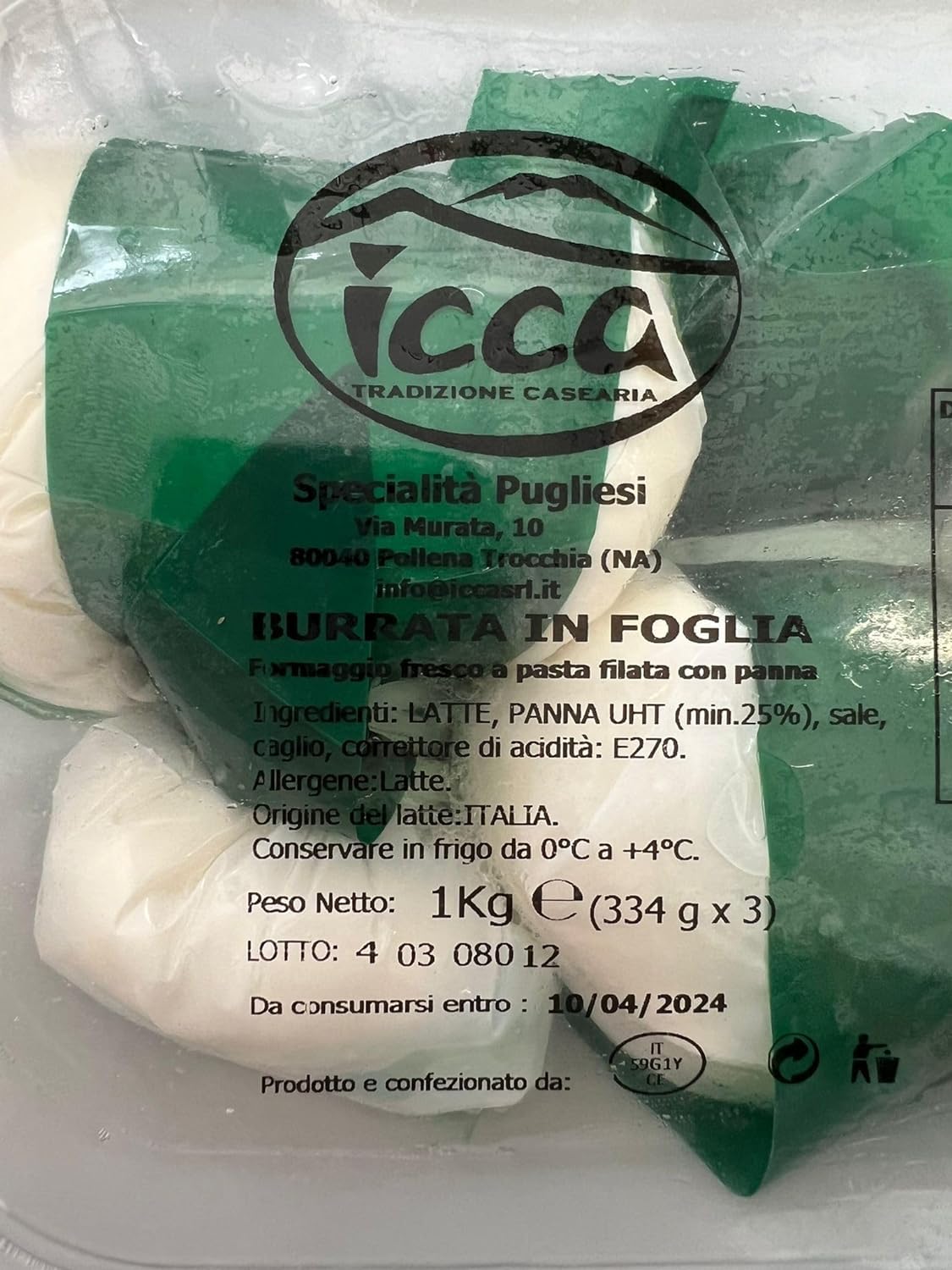 Icca Burrata 1 Kg.