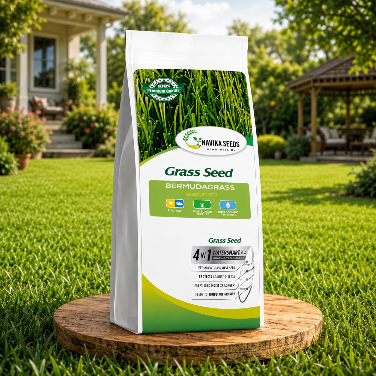 American Lawn Grass Seeds for Lawn, Turf, Cricket Ground, Stadium, Park, Farmhouse, Sports Field, Garden Grass, Fast Growing, Gardening Seeds | Free Growing Guide | (1 Kg Grass Seeds)-picture-17