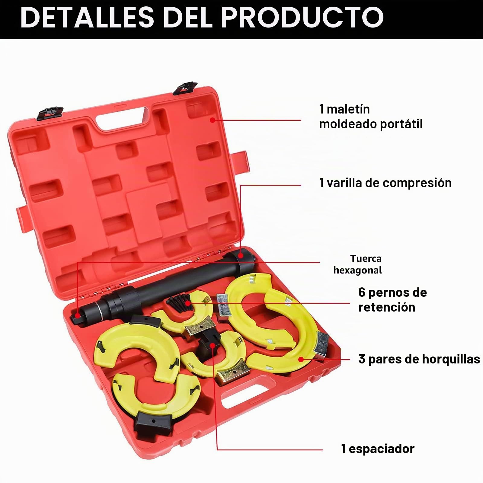 Conjunto de herramientas Mcpherson de FreeTec, para sistemas de soporte de suspensión del compresor