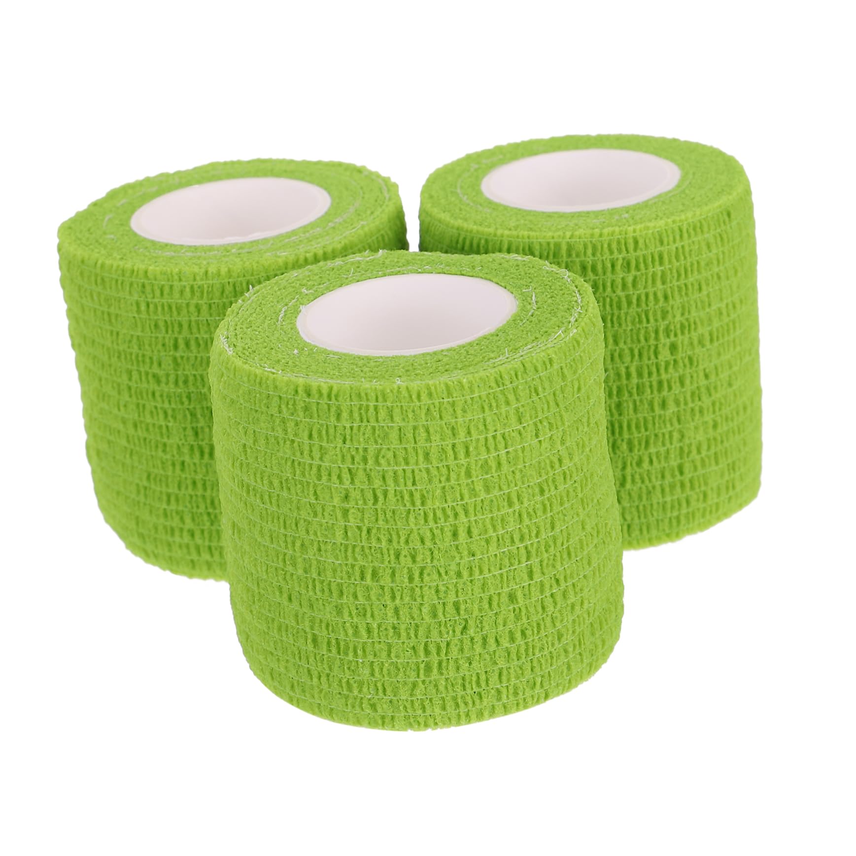COLLBATH 3 Rolls Pet Sports Tape Gauze Self Sticking Fabric Pet Injury Goon Tape Gauze Tape Green Non-Woven Fabric