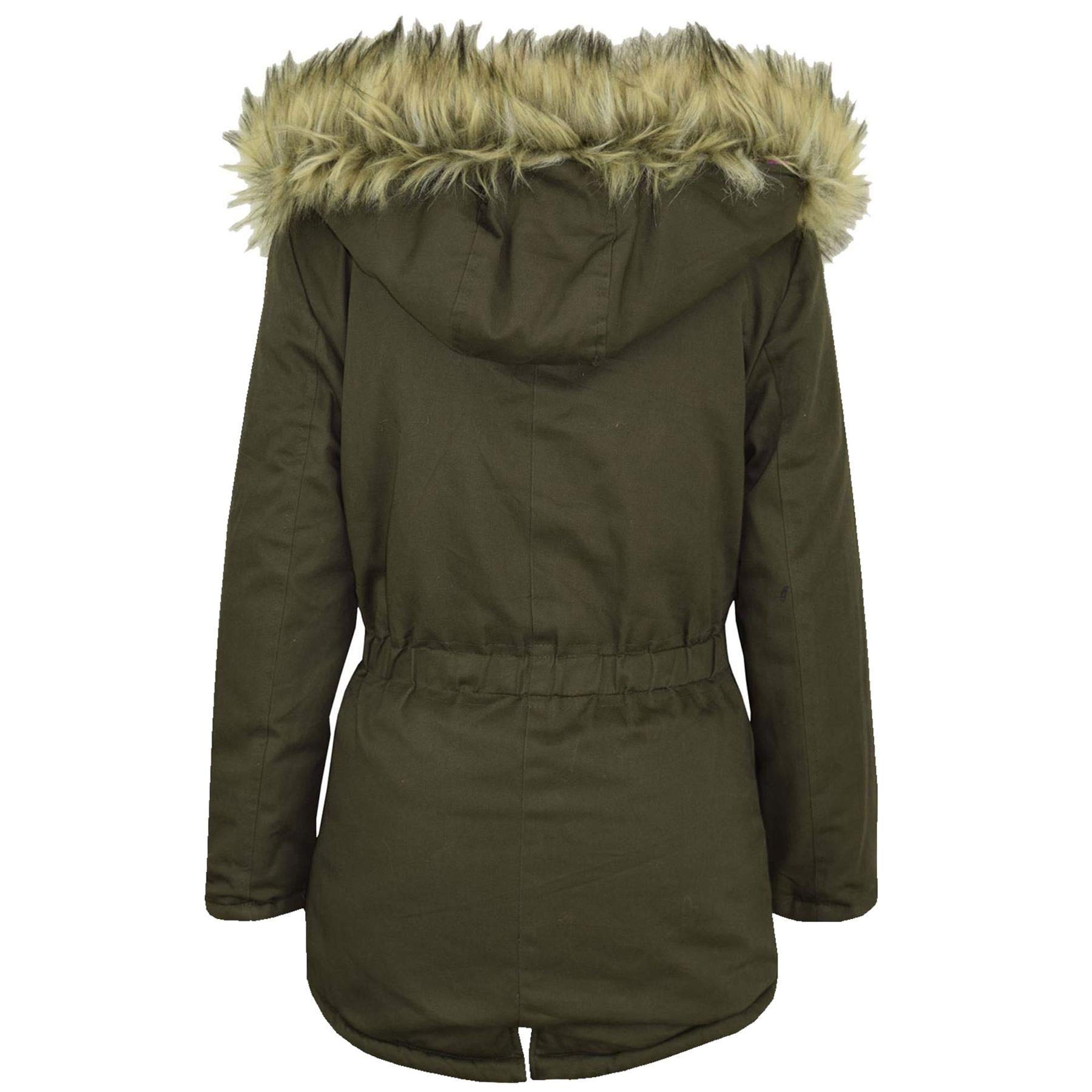 A2Z 4 Kids Kinder Mädchen Designer Regenbogen Faux Pelz Parka Schule Jacken Outerwear Mäntel Neu Alter 5-13 Jahre