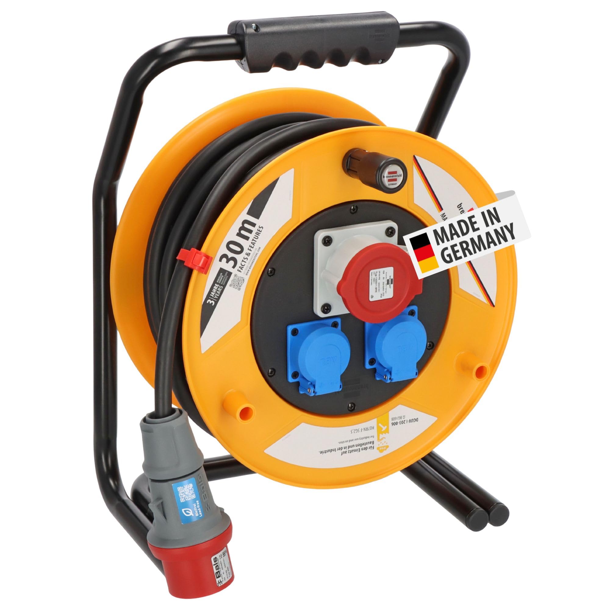 Carrete de cable de goma especial Brennenstuhl 1316300 alemán