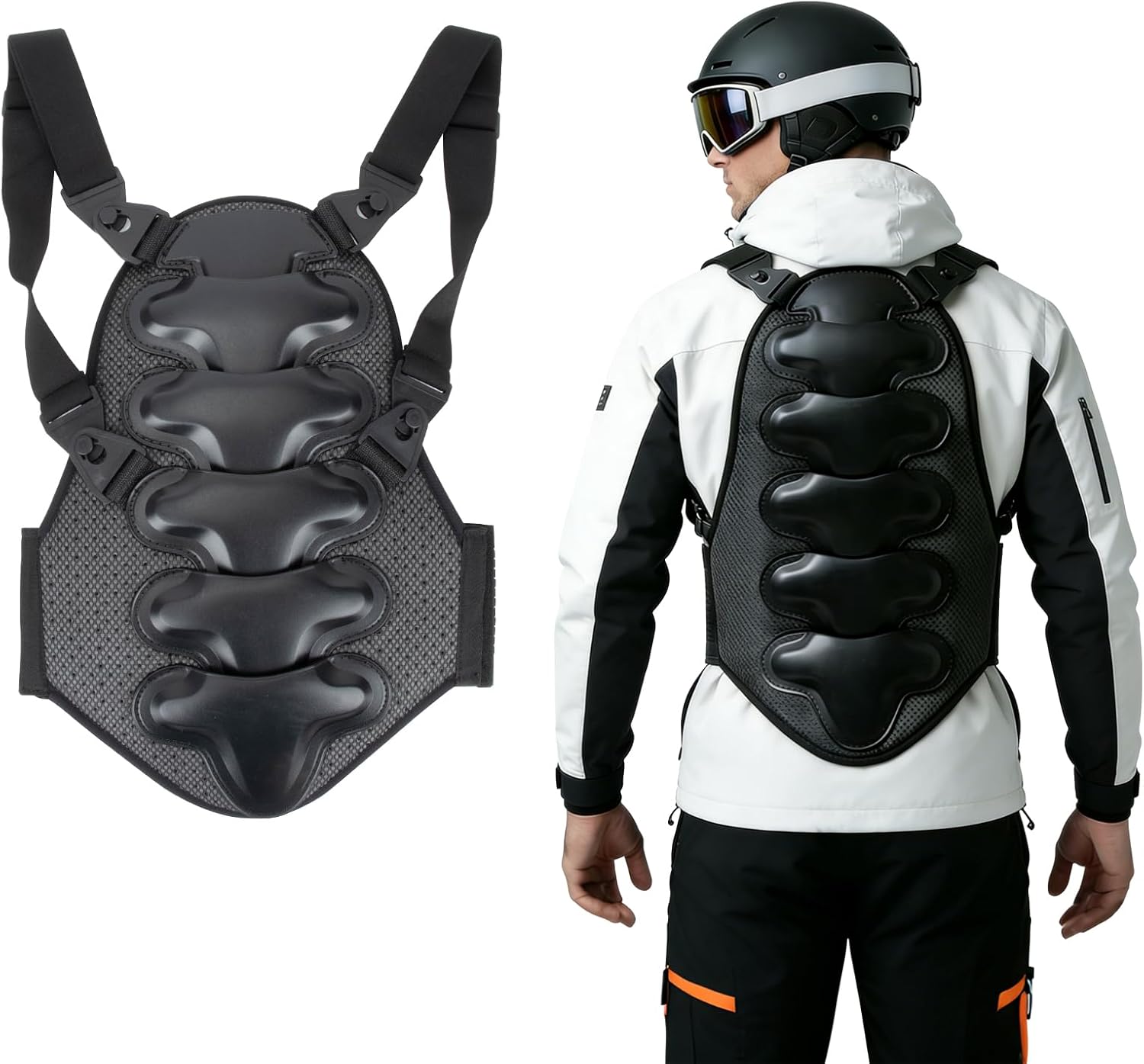 PSLER Anti-Fall Protective Gear Back Protector for Snowboarding Skateboarding