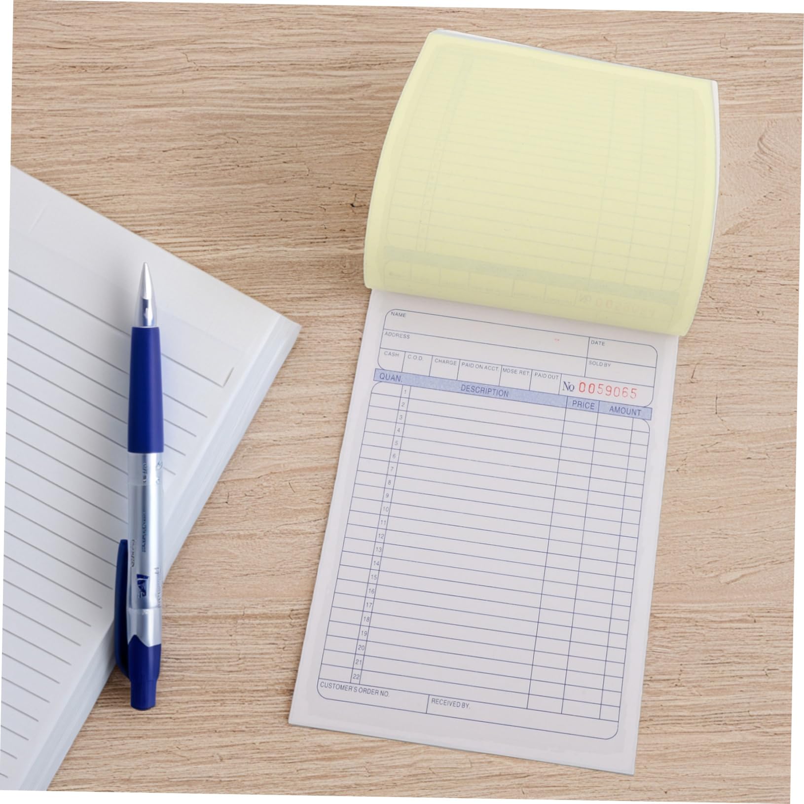Carnet de Commande Restaurant, Carnet de Reçus en Papier Blanc, Suivi des Commandes à Colonnes Multiples, Tenue Précise des Registres pour Restaurants et Commerce Extérieur
