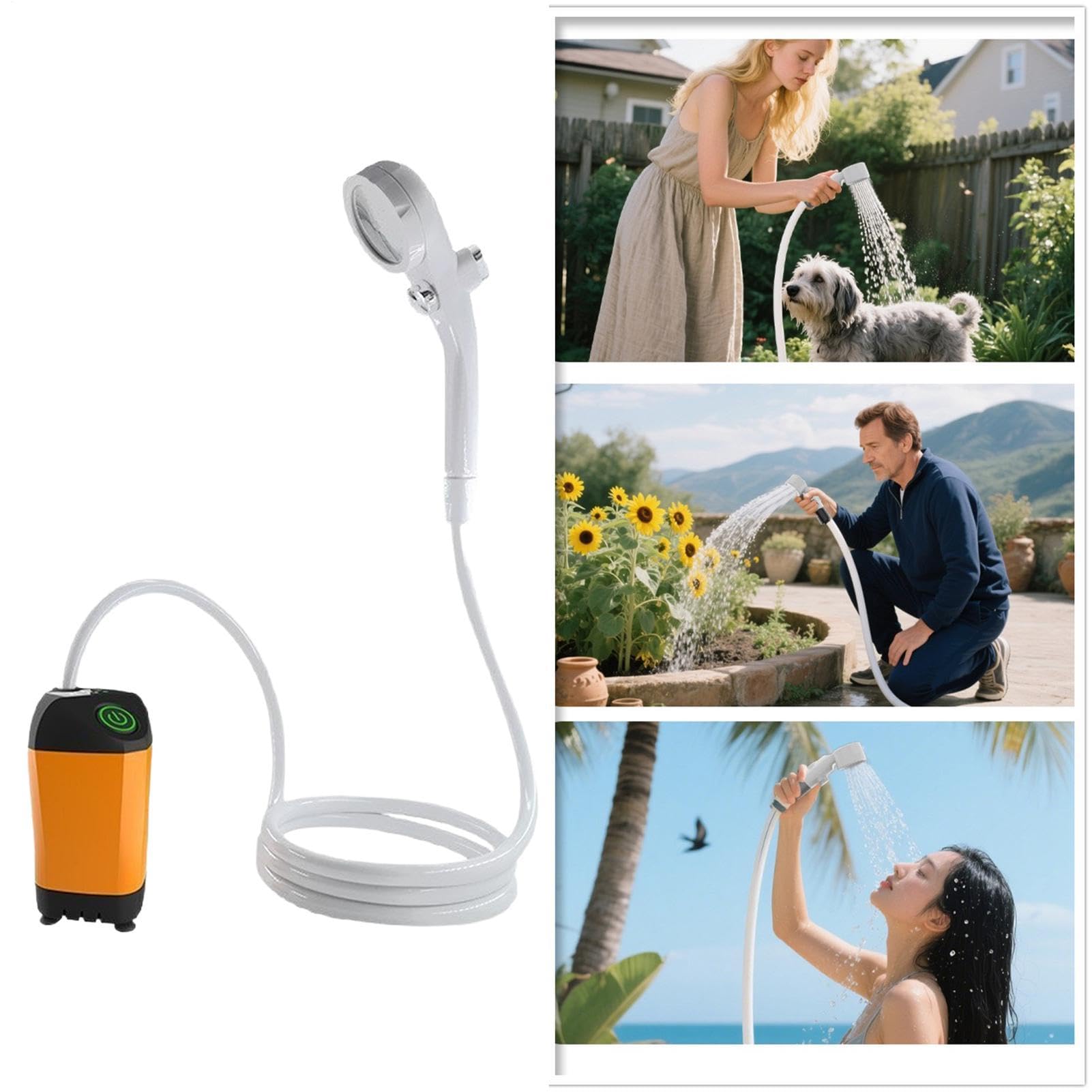 Générique Douche Camping Gadget Étanche Facilement Rechargeable | Douche Camping Portable Pour Randonnée Camp Plage Tente Intérieur Domicile Salle De Bains Nettoyage