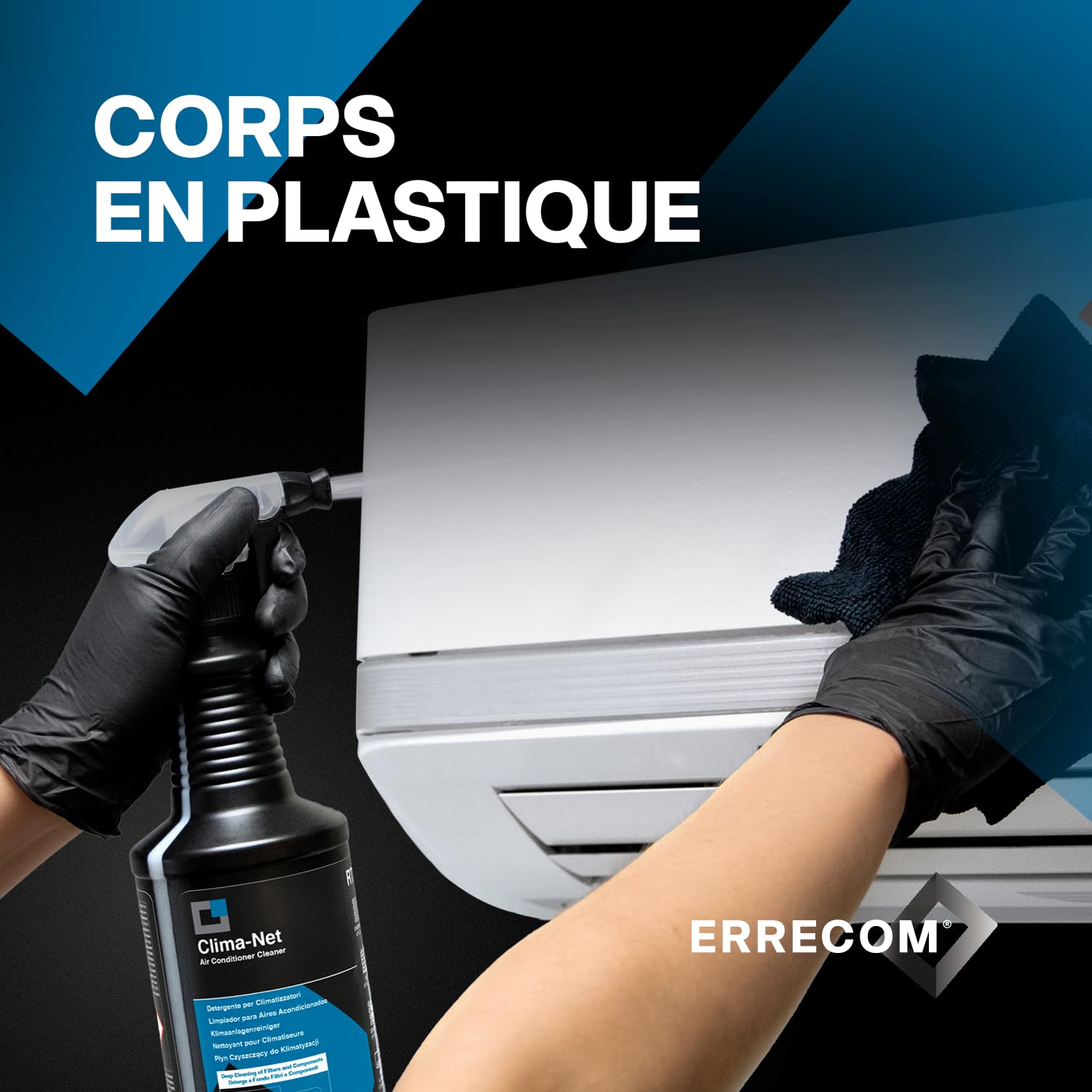 Errecom Clima-Net, Maxi Formato 1 Litro, Detergente per Climatizzatori, Filtri, Batterie Alettate, Deflettori e Unità esterne, Pulizia Profonda Condizionatore, Rimuove Sporco e Cattivi Odori, 1 L - 5