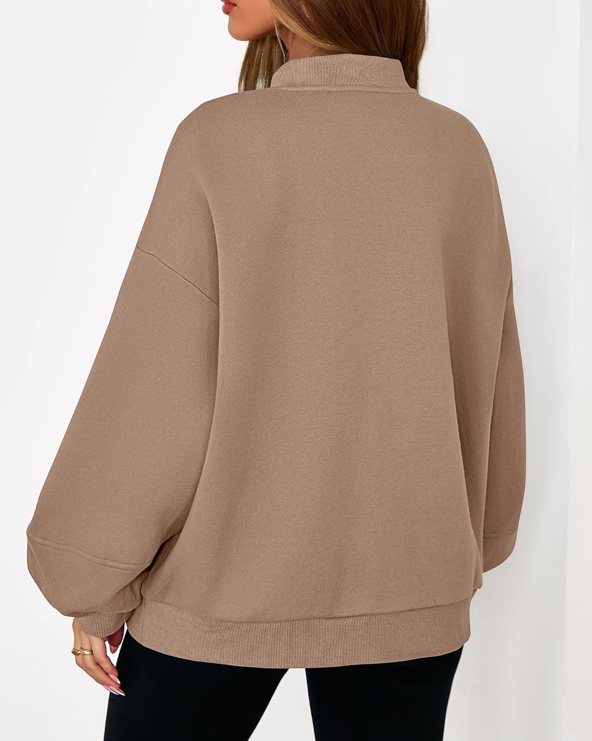 KIRUNDO Oversized Sweatshirt for Women Zip Up Bomber Jacket image 2