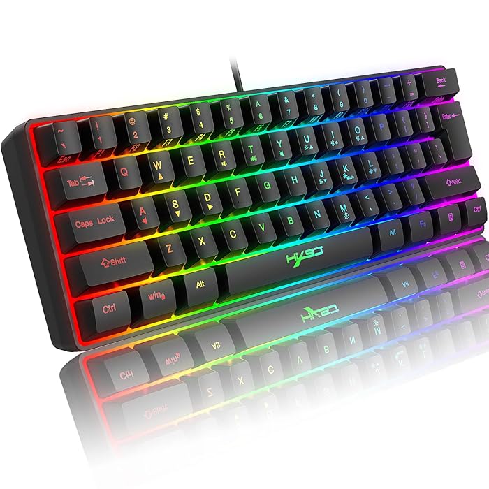 Buy 60 Wired RGB Gaming Keyboard, 61 Keys Portable Mini Compact