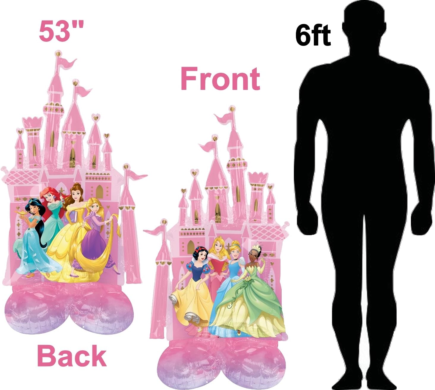 Princess Birthday Party Supplies Airloonz Castle and 8 Princesses Balloon Bouquet Decorations