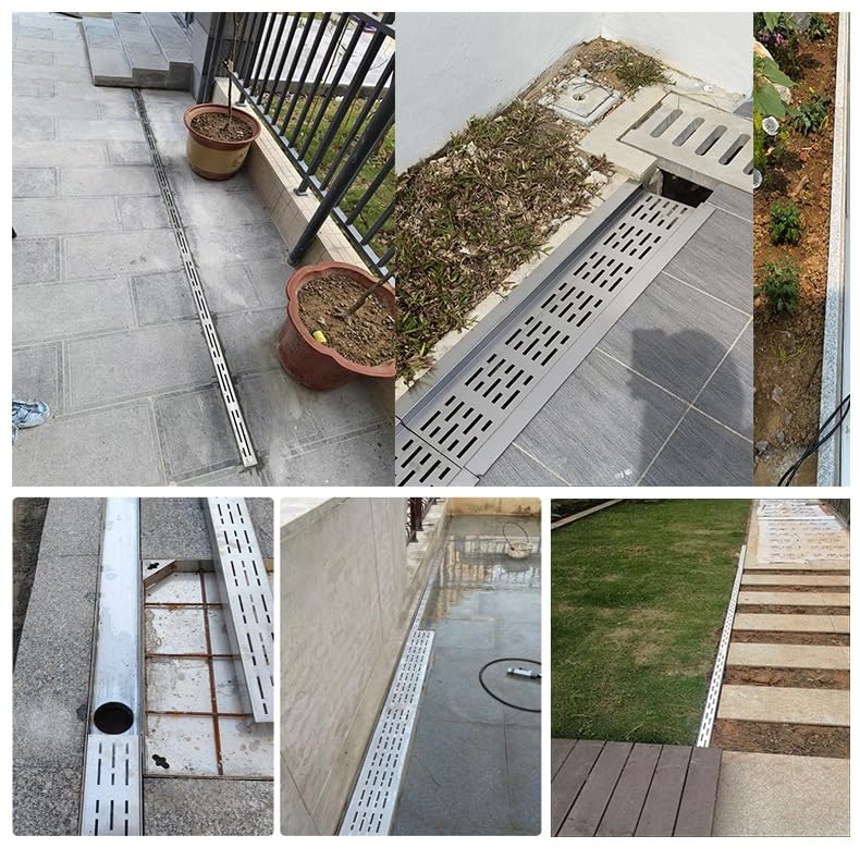 Caniveau de récupération d'eau H4cm pour stopper les inondations de terrasse - 7