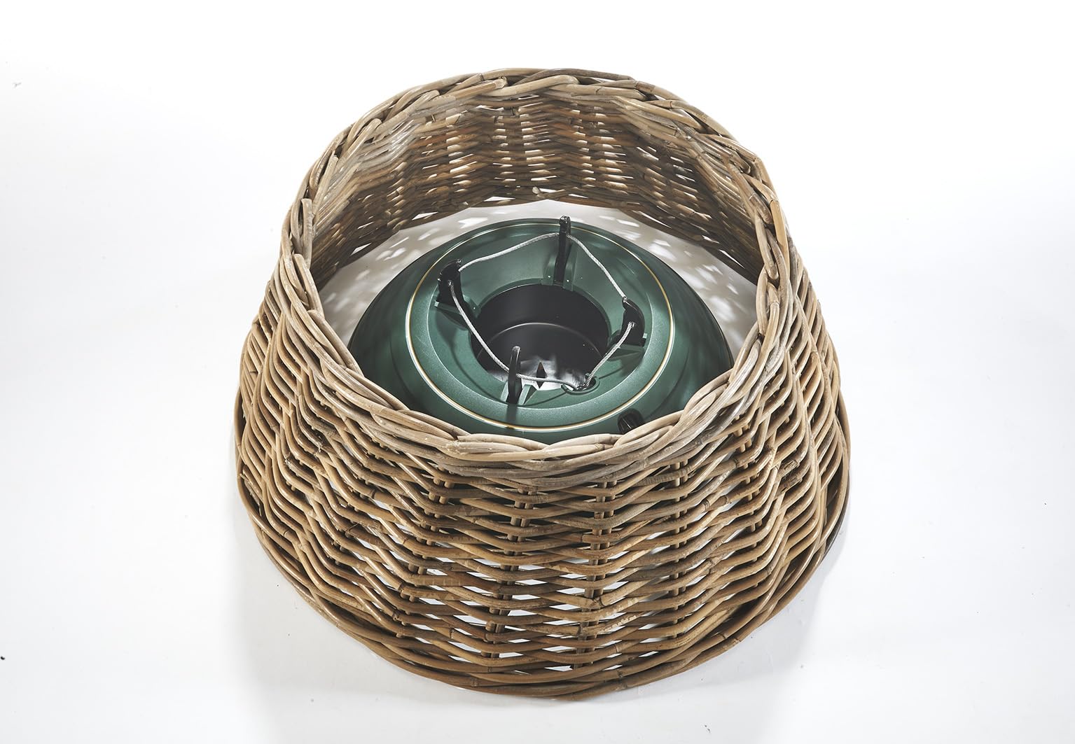 Kobolo Baumkragen Weihnachtsbaum Rock Ständer aus Rattan Kubu Grey