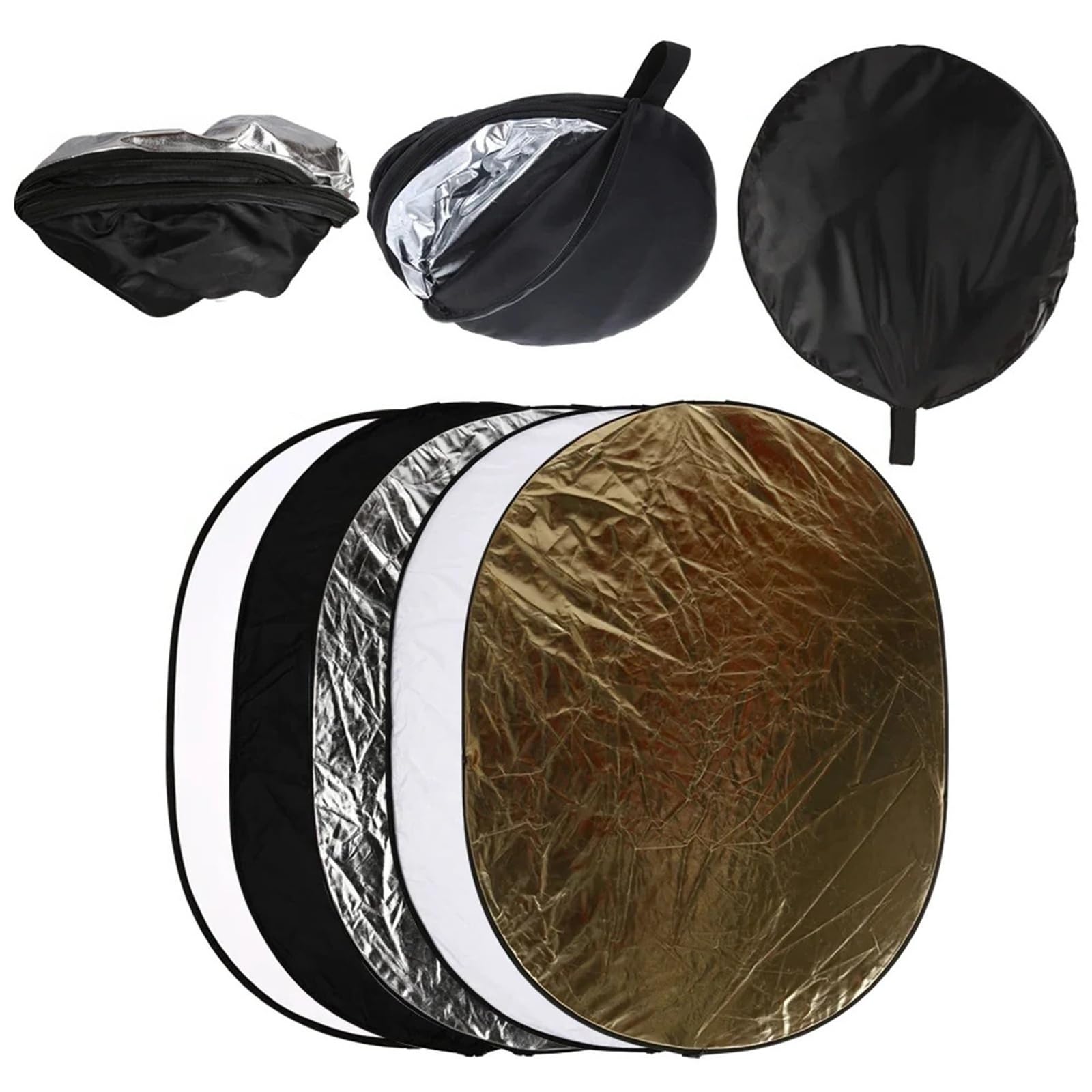 Compatible for grabación en Estudio Reflector Ovalado 5 en 1 de 60x90 cm