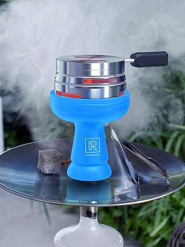 Miniatura 8 de M. ROSENFELD Juego de cuencos azules para cachimba de silicona, cuenco de cabeza de cachimba de primera calidad, cuenco para shisha, cuenco para